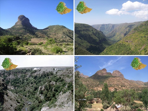 (935) Etiópia - ukážka prírodných scenérií