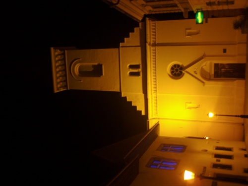 Kalvínsky kostol v noci Košice