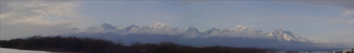 panoráma zimných Tatier