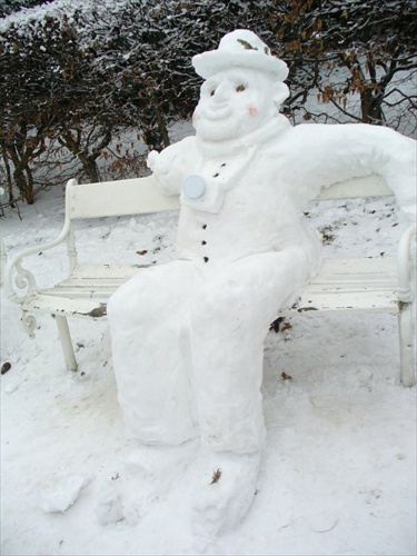 pán snehuliak na Petříne v Prahe
