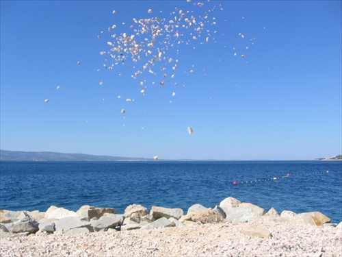 flying stones in Croatia