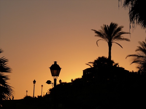 Západ slnka na ostrove Tenerife