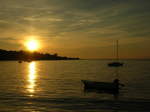západ slnka na ostrove pag 1