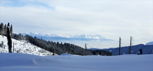 Vysoké Tatry zo Smrekovických kopcov