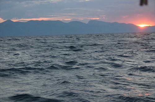 západ slnka nad Jadranom