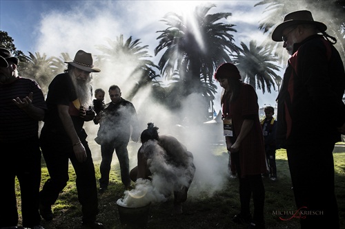 Aboriginal smoking ceremony