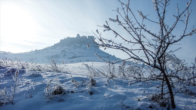 Spišský hrad v zime