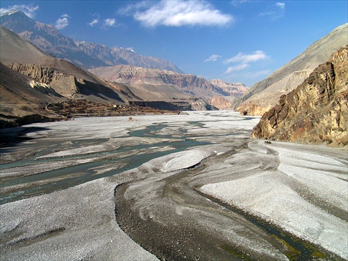 Údolie rieky Kaligandaki v Kagbeni - Himalaje