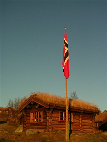 Tunstugu,tradicna norska drevenica