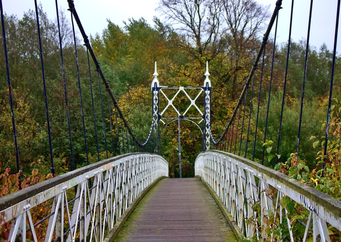 Howley Suspension Bridge, Warrington UK