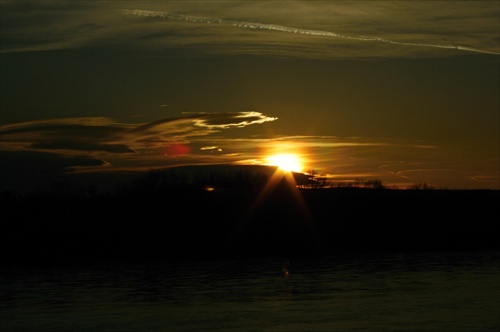 zapad slnka nad Dunajom