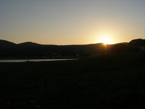 Západ slnka na Šírave