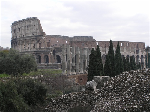 Pohľad na Rímske Koloseum