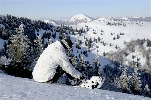 Snowboarding na horách