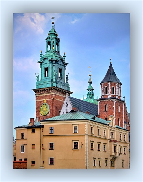 Veže Wawelského hradu.