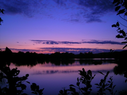 Letný podvečer pri rybníku