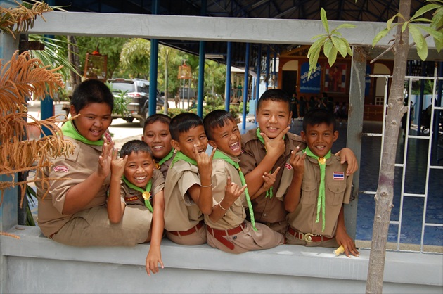 Školáci v Thajsku