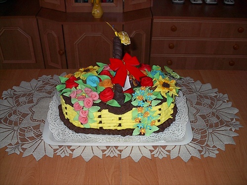 Torta-Kvetinový kôš