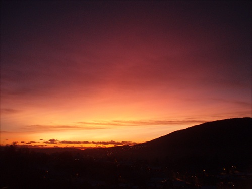 západ slnka - bergen, nórsko