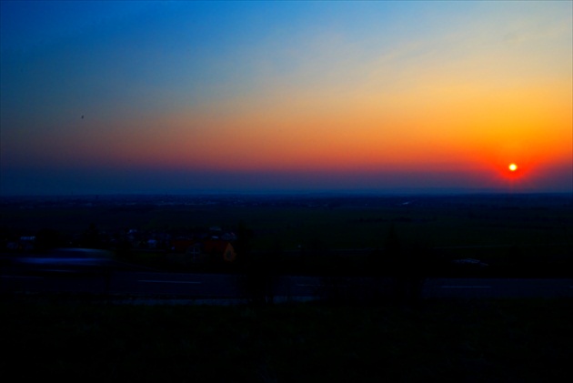 Západ slnka nad Olomoucom