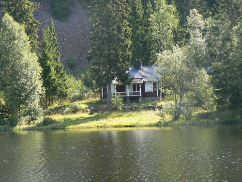 chatka pri jazere v Oslo
