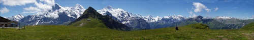 Panoráma pod Eigerom-Švajčiarsko