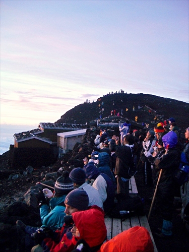 Rusny den na Mt. Fuji