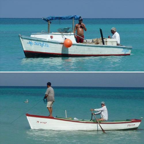 (1281) Rybári pri chytaní rýb do siete