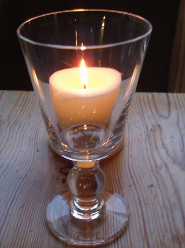 glass & candel