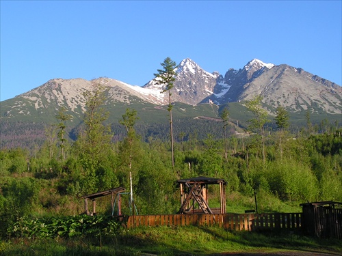Lomnický štít z  Tatranskej Lomnice