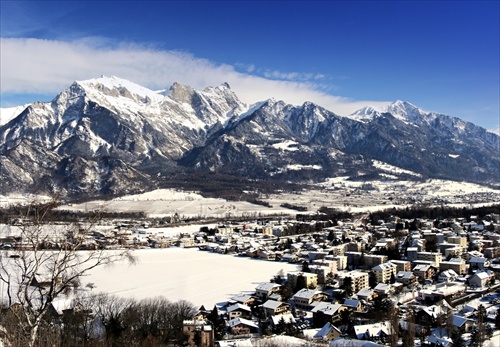 Panorama: Bündner Alpen, Bad Ragaz