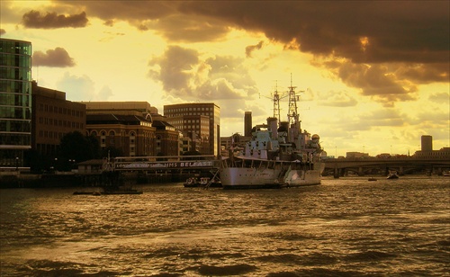 Vojnova loď HMS Belfast-Londýn