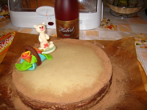 marcipánová torta k 35.výročiu sobáša