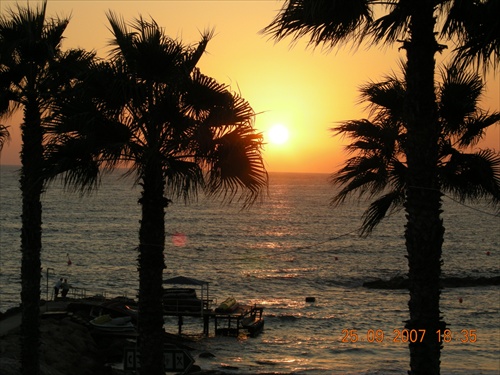 CYPRUS paphos zapad slnka