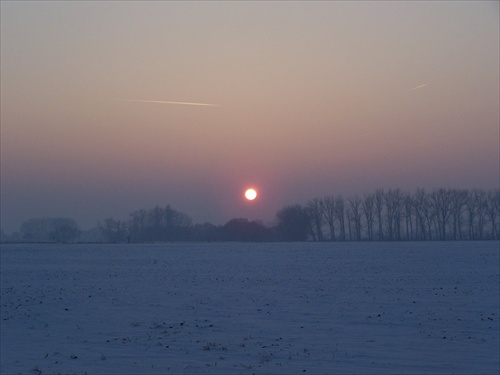 Západ slnka v zime