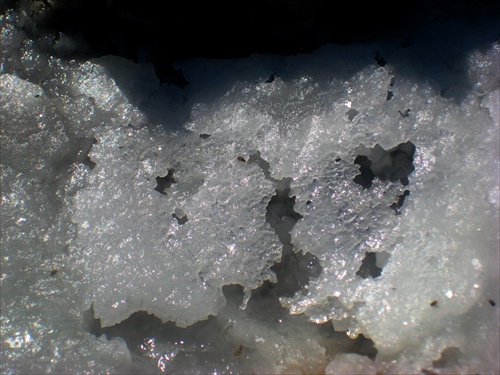 This is not the ice, just crystals of the salt