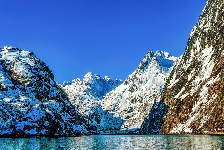 Trollfjord, Lofoty, Nórsko