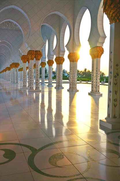 Sunset in the mosque