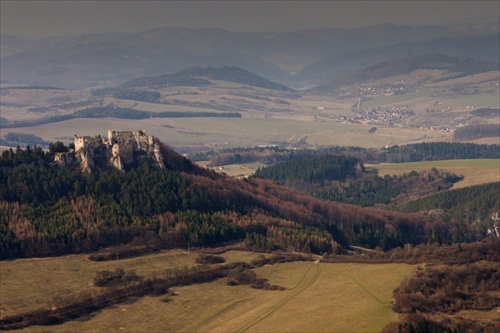 Lietavský hrad z Bielej skaly