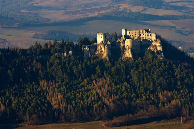 Lietavský hrad z Bielej skaly