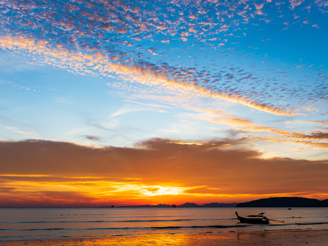 Sunset at AoNang Beach Krabi