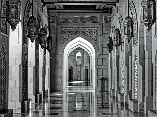 Inside the mosque