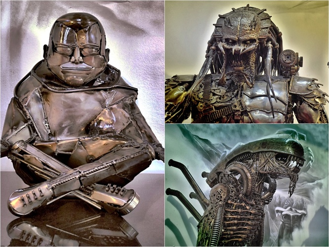 Galéria oceľových figurín