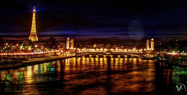 Eiffel Tower and river La Seine