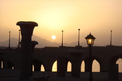 Západ slnka v Egypte