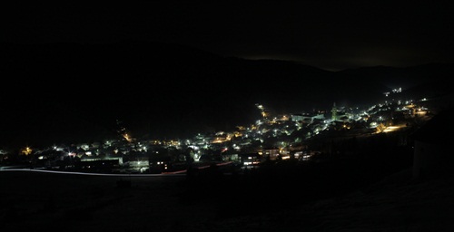 Nočná panoráma Smolníckej doliny