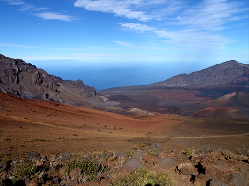 Krater sopky na Maui,Haleakala.