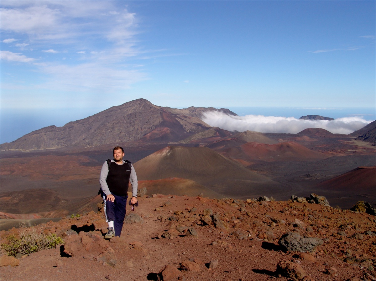 krater sopky na Maui,Haleakala.