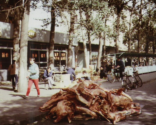 Letni rozvoz masa v Pekingu 1989
