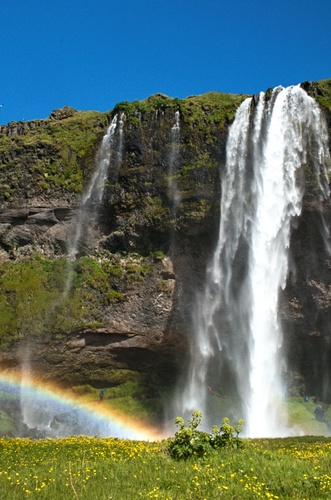 Islandský vodopád.